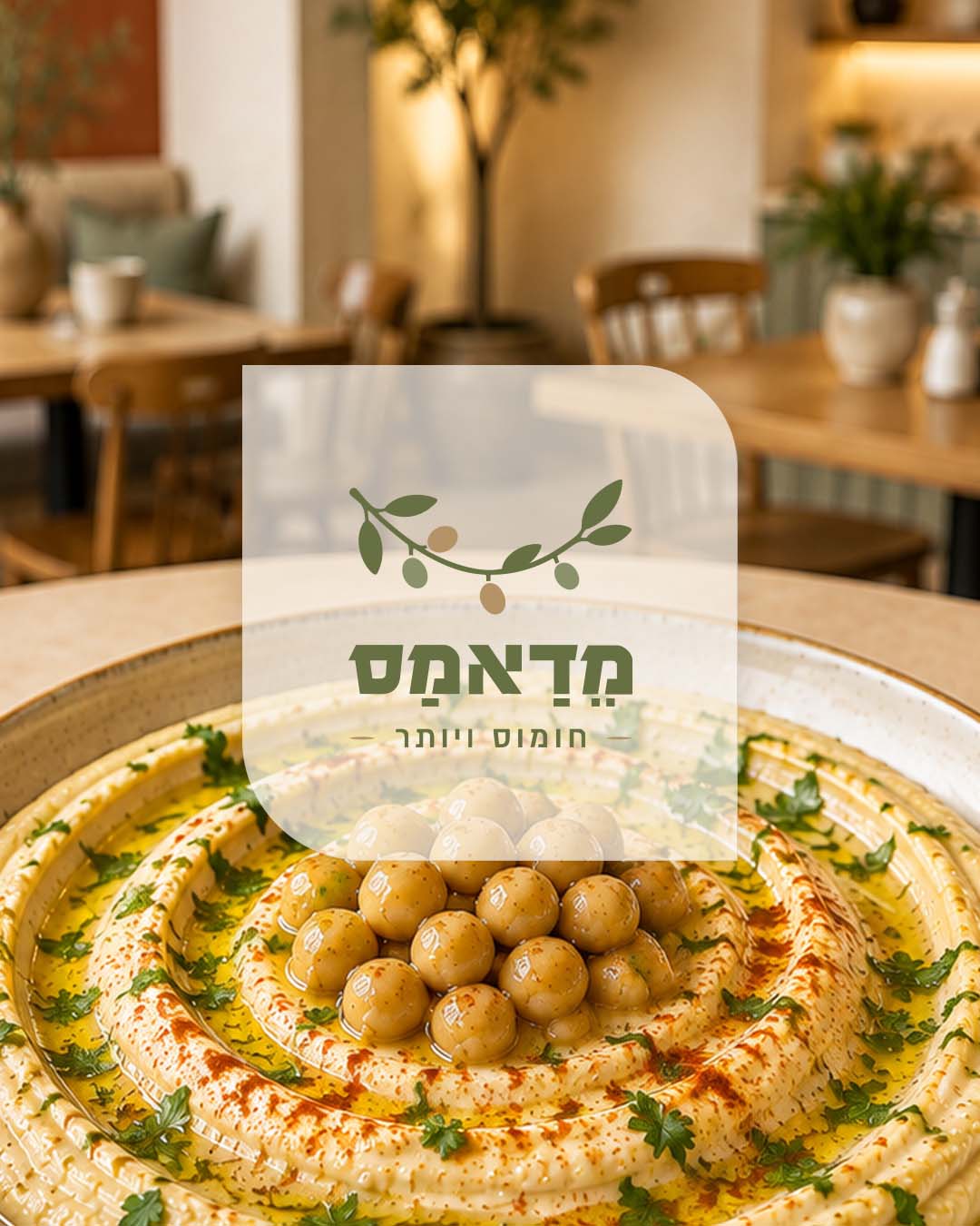 עיצוב מותג לחומוסייה מדאמס